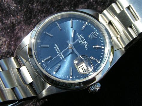 Rolex Date 15200 from 2003 Steel 34mm blaues Zifferblatt